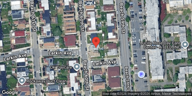 Aerial map of 160 BEACH 60 STREET, Queens