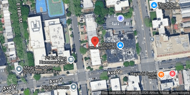 Aerial map of 2473 EAST 19 STREET, Brooklyn