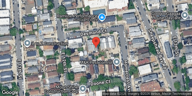 Aerial map of 1220 DEMOND COURT, Brooklyn