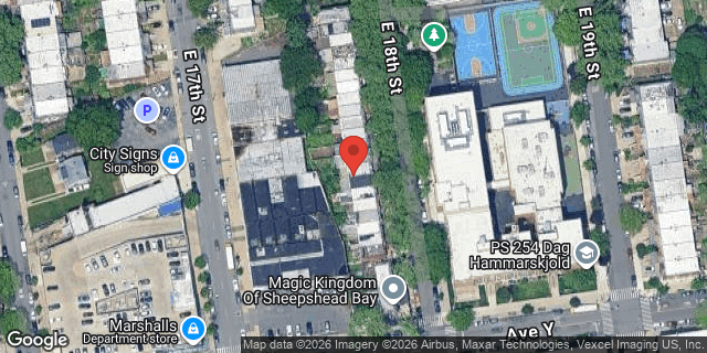 Aerial map of 2462 EAST 18 STREET, Brooklyn