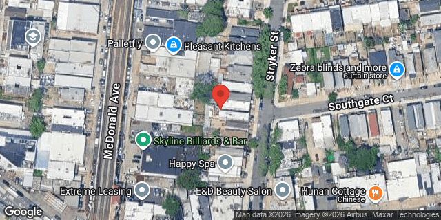 Aerial map of 112 STRYKER STREET, Brooklyn