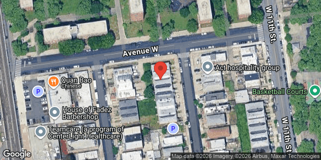 Aerial map of 2302 WEST 12 STREET, Brooklyn