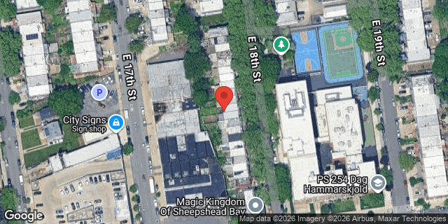 Aerial map of 2456 EAST 18 STREET, Brooklyn