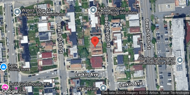 Aerial map of 171 BEACH 60 STREET, Queens