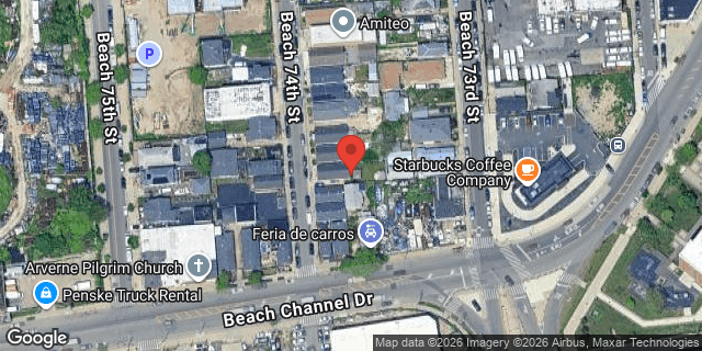 Aerial map of 314 BEACH 74 STREET, Queens