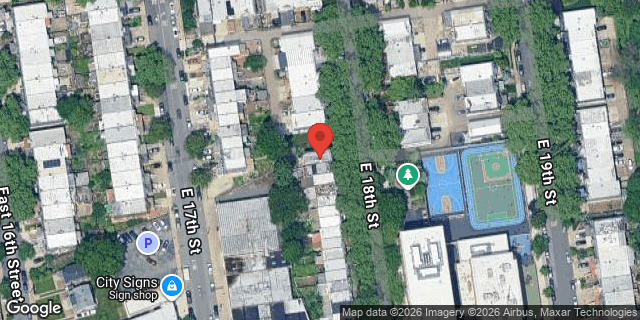 Aerial map of 2436 EAST 18 STREET, Brooklyn