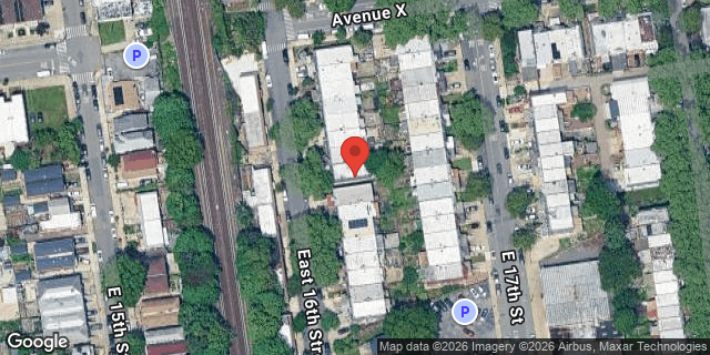 Aerial map of 2419 EAST 16 STREET, Brooklyn