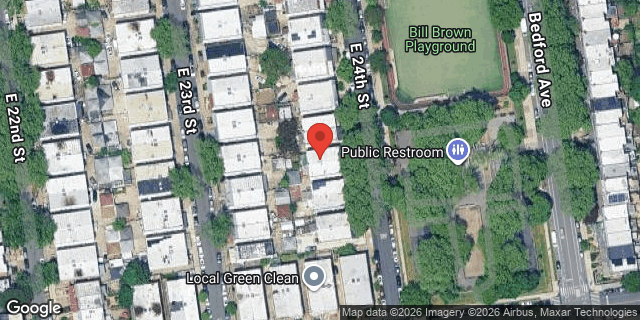 Aerial map of 2458 EAST 24 STREET, Brooklyn