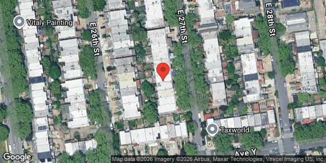 Aerial map of 2460 EAST 27 STREET, Brooklyn