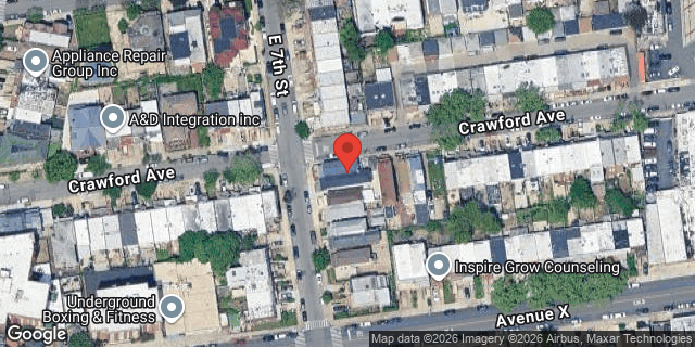 Aerial map of 2395 EAST 7 STREET, Brooklyn