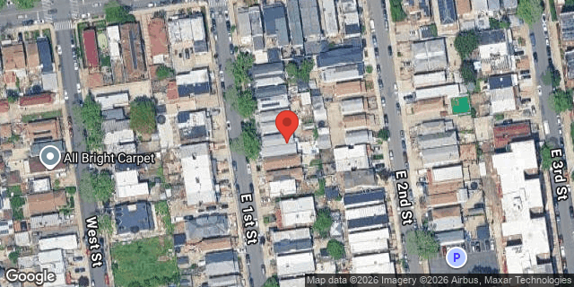 Aerial map of 2327 EAST 1 STREET, Brooklyn