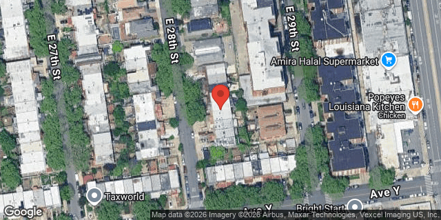 Aerial map of 2461 EAST 28 STREET, Brooklyn