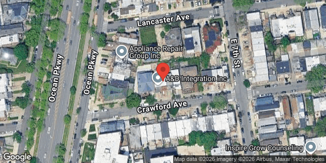 Aerial map of 625 CRAWFORD AVENUE, Brooklyn