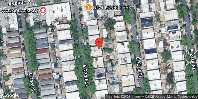 Aerial map of 2429 EAST 22 STREET, Brooklyn