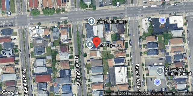 Aerial map of 3-50 BEACH 68 STREET, Queens