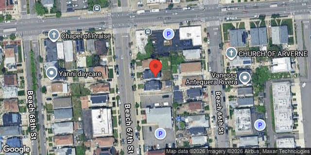 Aerial map of 344 BEACH 67 STREET, Queens