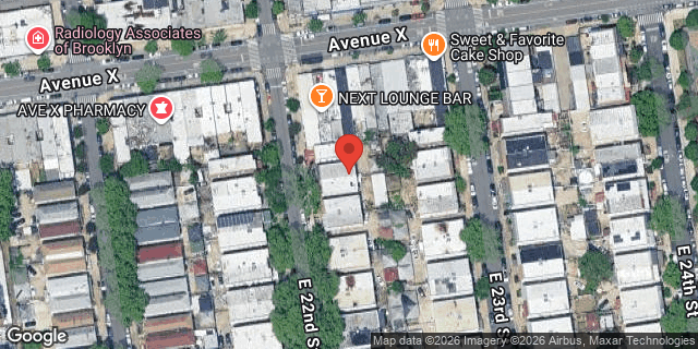 Aerial map of 2417 EAST 22 STREET, Brooklyn