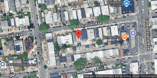 Aerial map of 64 LANCASTER AVENUE, Brooklyn