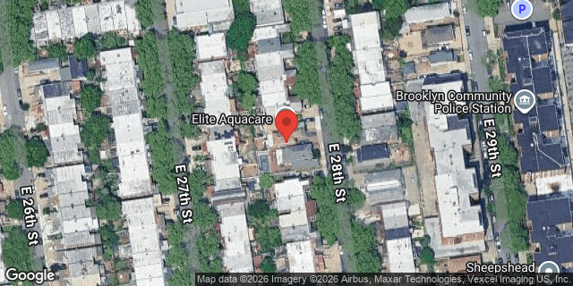 Aerial map of 2436 EAST 28 STREET, Brooklyn