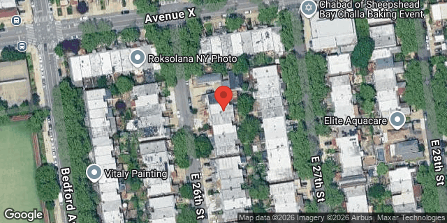 Aerial map of 2421 EAST 26 STREET, Brooklyn