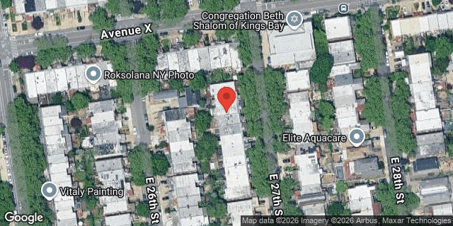 Aerial map of 2420 EAST 27 STREET, Brooklyn