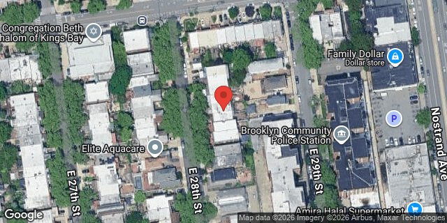 Aerial map of 2423 EAST 28 STREET, Brooklyn