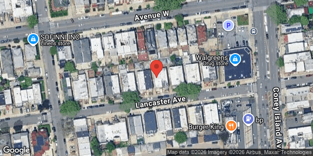 Aerial map of 75 LANCASTER AVENUE, Brooklyn