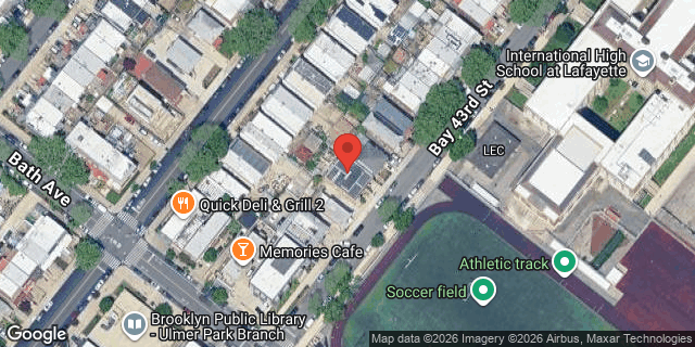 Aerial map of 114 BAY 43 STREET, Brooklyn