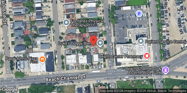 Aerial map of 4-11 BEACH 63 STREET, Queens