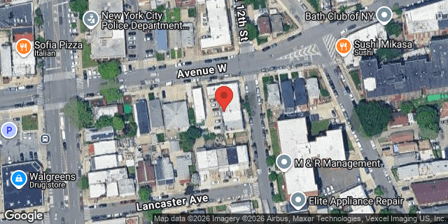 Aerial map of 2306 EAST 12 STREET, Brooklyn