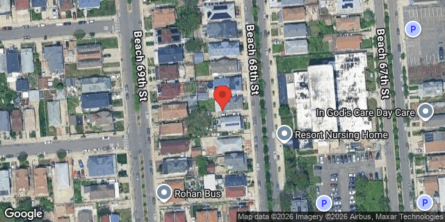 Aerial map of 4-29 BEACH 68 STREET, Queens