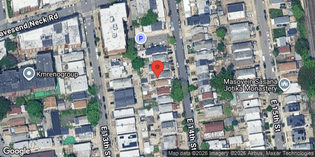 Aerial map of 2310 EAST 14 STREET, Brooklyn