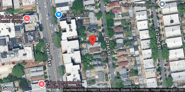 Aerial map of 2398 EAST 21 STREET, Brooklyn