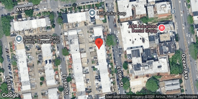Aerial map of 2326 EAST 19 STREET, Brooklyn