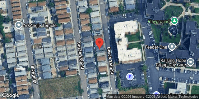 Aerial map of 173 BEACH 24 STREET, Queens