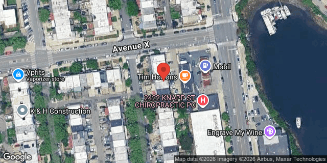 Aerial map of 2409 BRIGHAM STREET, Brooklyn