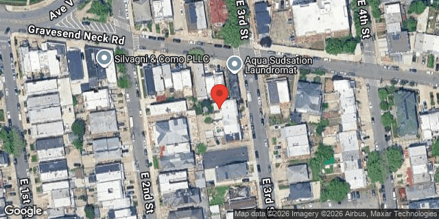 Aerial map of 2278 EAST 3 STREET, Brooklyn
