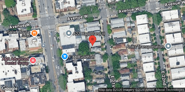 Aerial map of 2370 EAST 21 STREET, Brooklyn