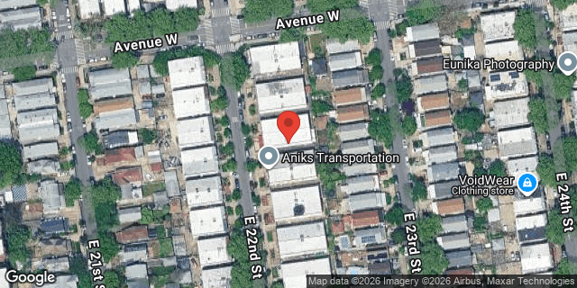 Aerial map of 2319 EAST 22 STREET, Brooklyn