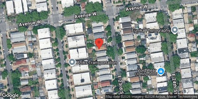 Aerial map of 2316 EAST 23 STREET, Brooklyn