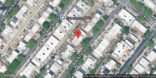 Aerial map of 124 BAY 41 STREET, Brooklyn