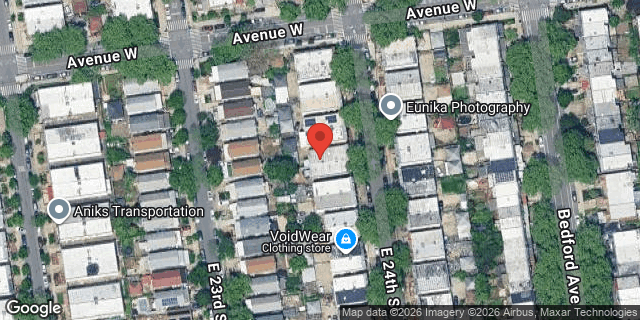 Aerial map of 2320 EAST 24 STREET, Brooklyn