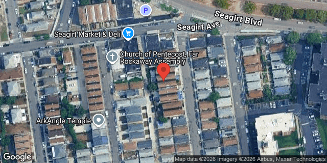 Aerial map of 191 BEACH 25 STREET, Queens