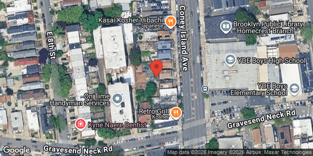 Aerial map of 2542 CONEY ISLAND AVENUE, Brooklyn