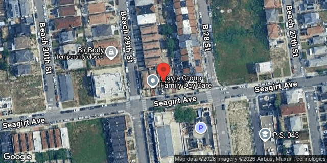 Aerial map of 28-14 SEAGIRT AVENUE, Queens