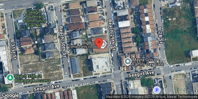 Aerial map of 211 BEACH 29 STREET, Queens