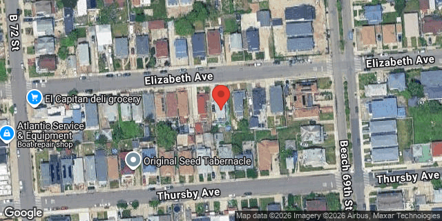 Aerial map of 69-23 ELIZABETH AVENUE, Queens