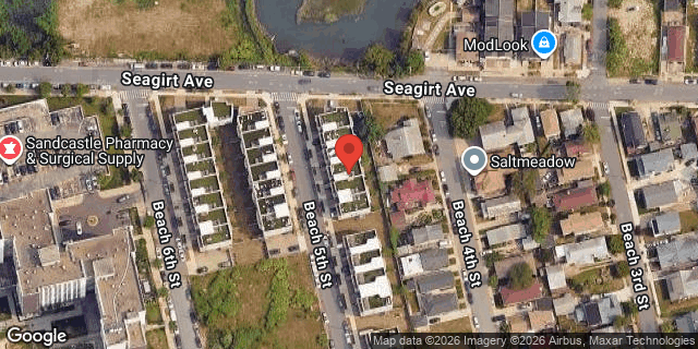 Aerial map of 156 BEACH 5 STREET, Queens
