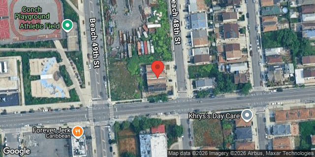 Aerial map of 407 BEACH 48 STREET, Queens