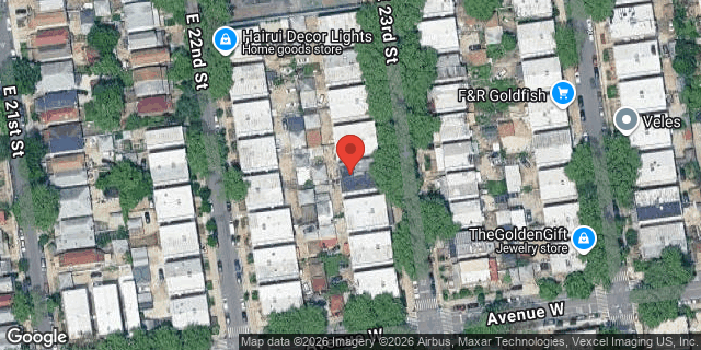 Aerial map of 2276 EAST 23 STREET, Brooklyn